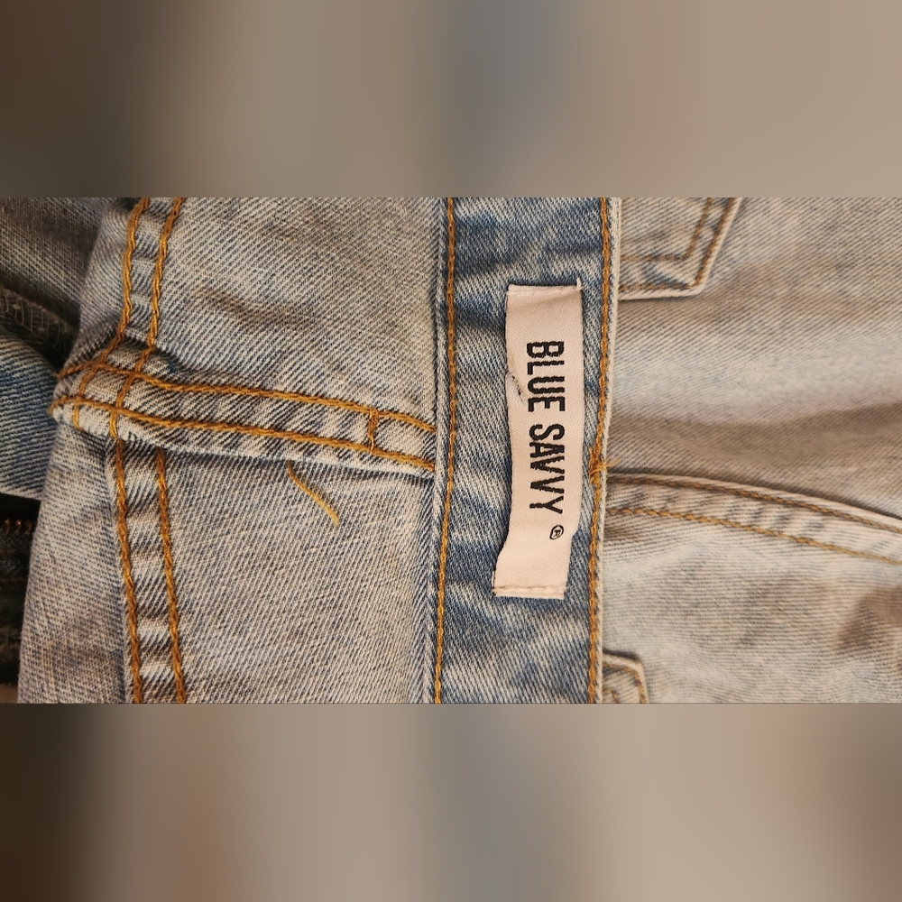 Distressed Blue Jeans - Picture 3 of 4